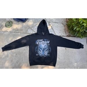 Star Wars: The Clone Wars Captain Head Shot Portrait Pull Over Hoodie for teens